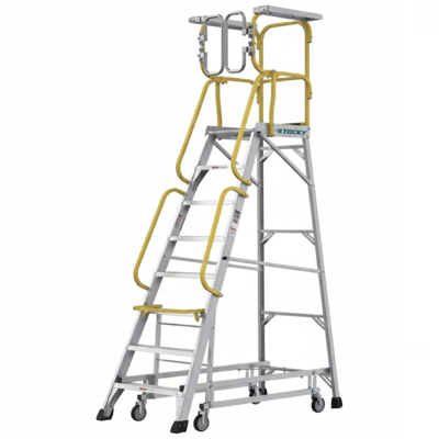 Stocky WAREHOUSE ROLLING XL PLATFORM LADDER LOAD 170KG